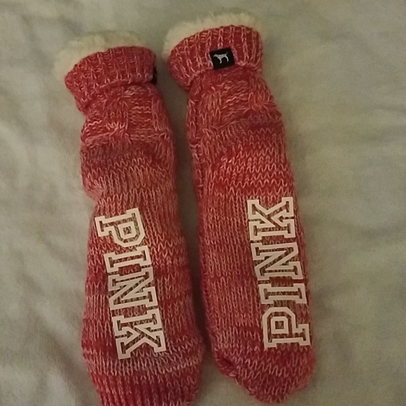 PINK Victoria's Secret Accessories - Victoria Secret fuzzy Socks!
